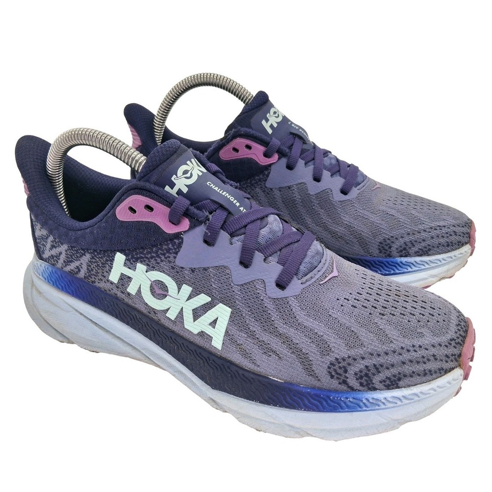 Hoka One One Challenger ATR 7 Shoes Womens Size 7 Purple Trail Running Sneakers